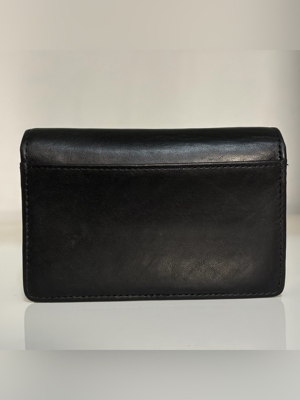 Vintage Coach Bedford Purse Wallet in Black Leather with Key Ring & Snap Closure - Picture 4 of 14
